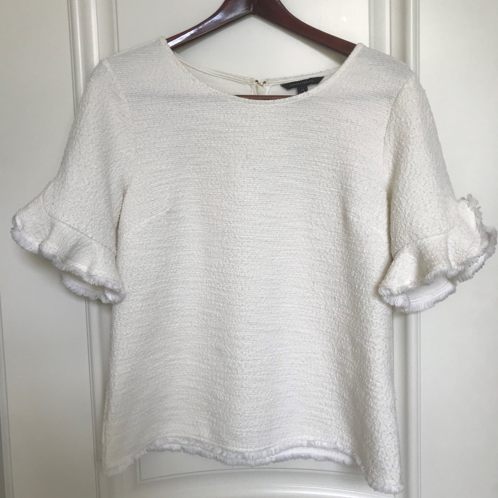 Banana Republic Cream Tweed Top